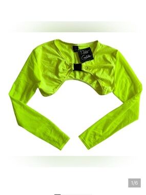 NWT Rolita Couture Neon Yellow Long Sleeve Bolero